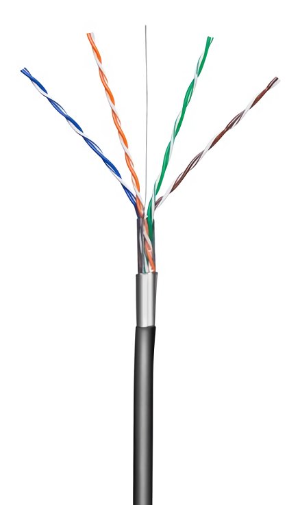 GOOBAY καλώδιο F/UTP CAT 5e 57294, CCA, AWG 24/1, 100m, μαύρο