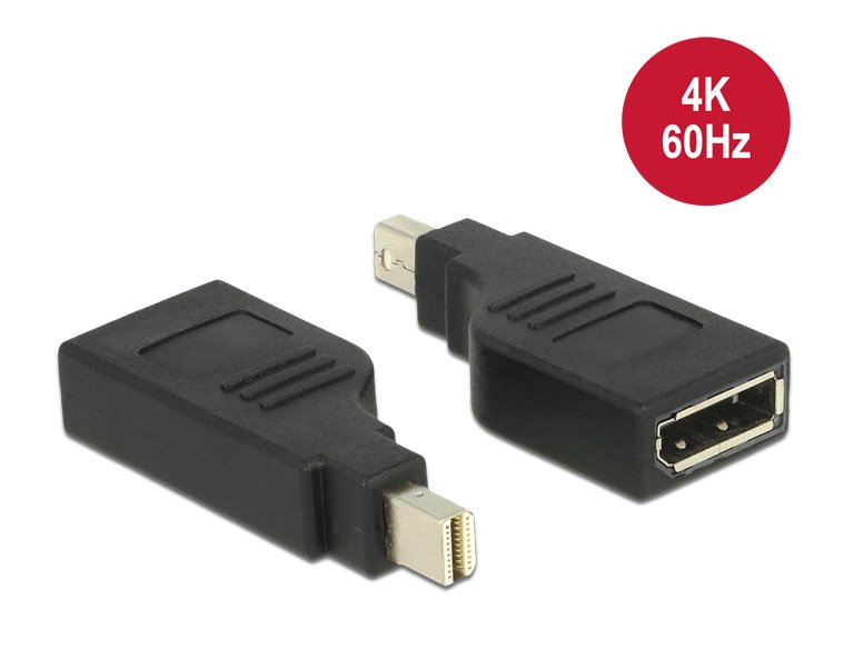 DELOCK αντάπτορας mini DisplayPort (M) σε DisplayPort (F) 65626, 4K, 90°