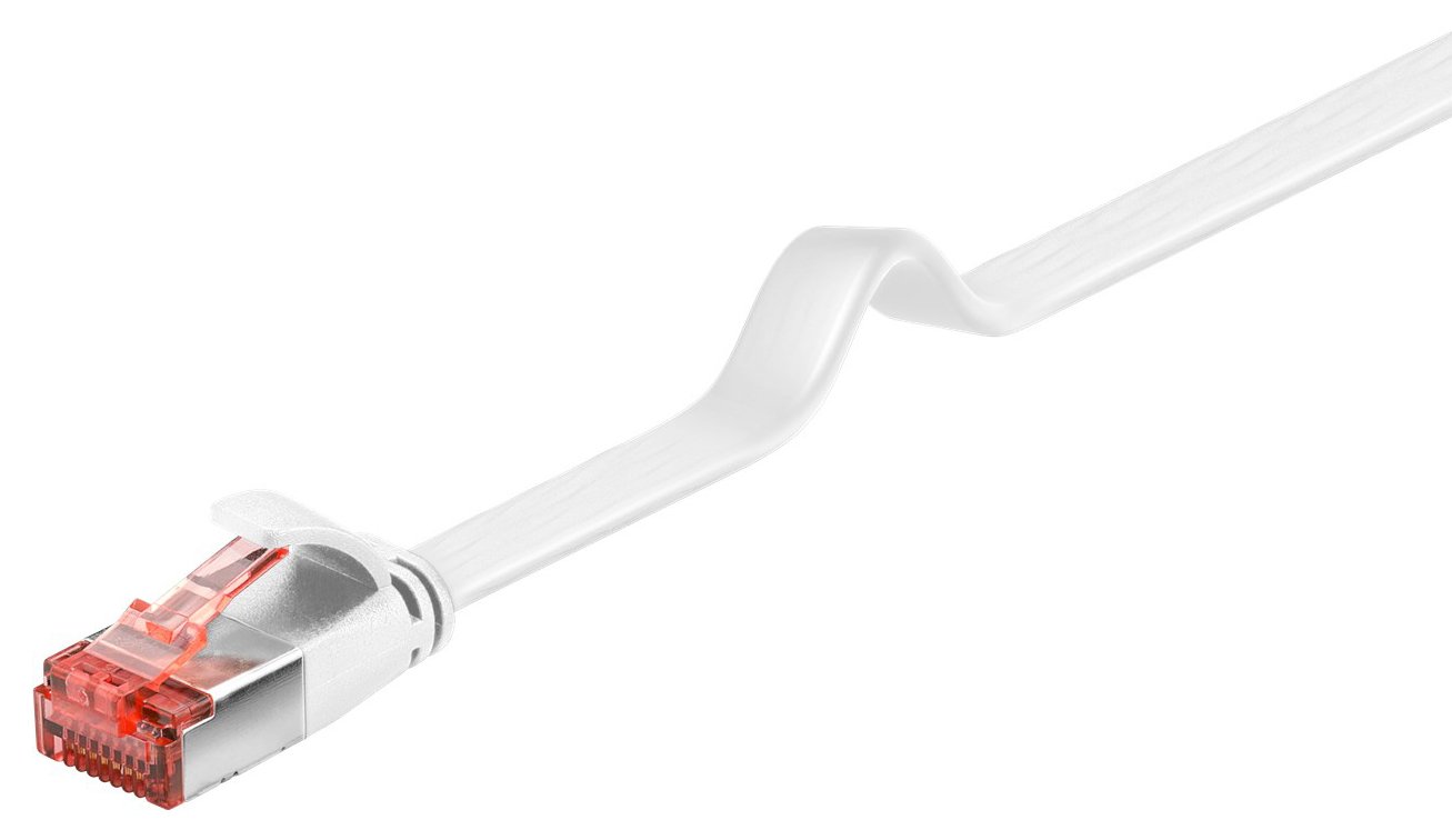 GOOBAY καλώδιο δικτύου 94923, CAT 6 U/FTP, flat, copper, 20m, λευκό