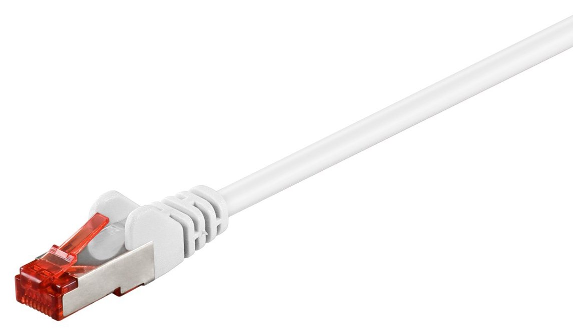 GOOBAY καλώδιο δικτύου 95501, CAT 6 S/FTP (PiMF), CCA, 2m, λευκό