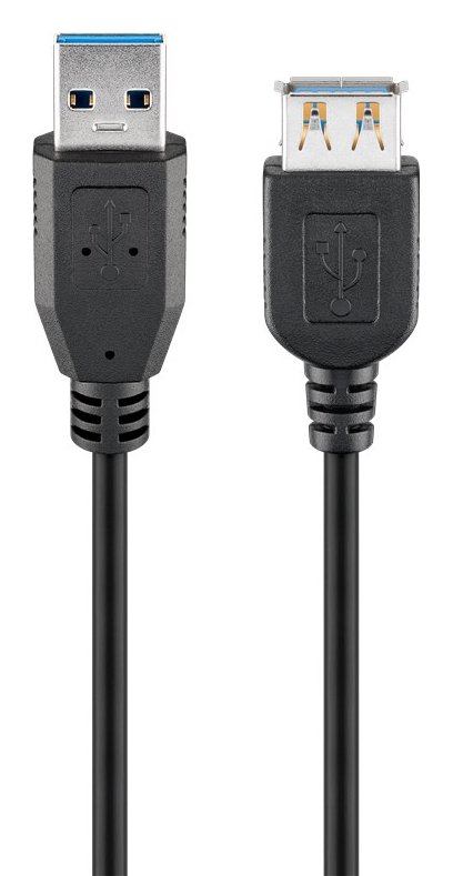 GOOBAY καλώδιο USB 3.0 σε USB (F) 95726, copper, 5m, μαύρο