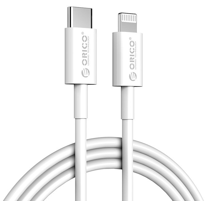ORICO καλώδιο USB Type-C σε Lightning CL01-10, 3A, PD, MFI, 1m, λευκό