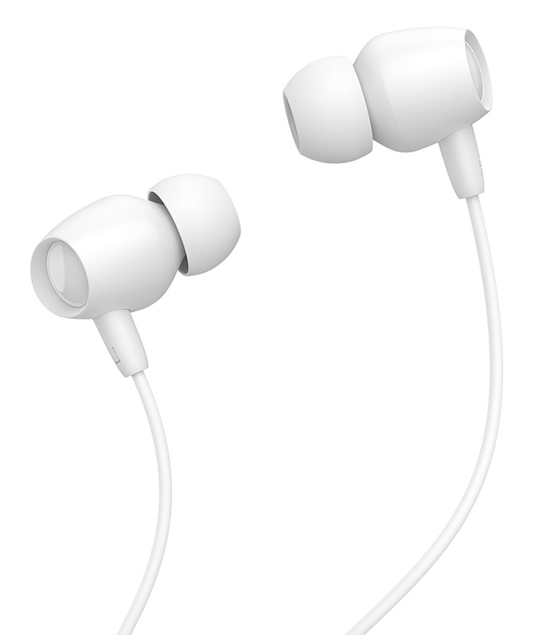 CELEBRAT Earphones Fly 1 με μικρόφωνο, 10mm, 3.5mm, 1.2m, λευκά