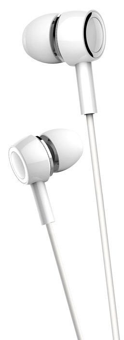 USAMS earphones με μικρόφωνο EP-12, 3.5mm σύνδεση, Φ10mm, 1.2m, λευκά