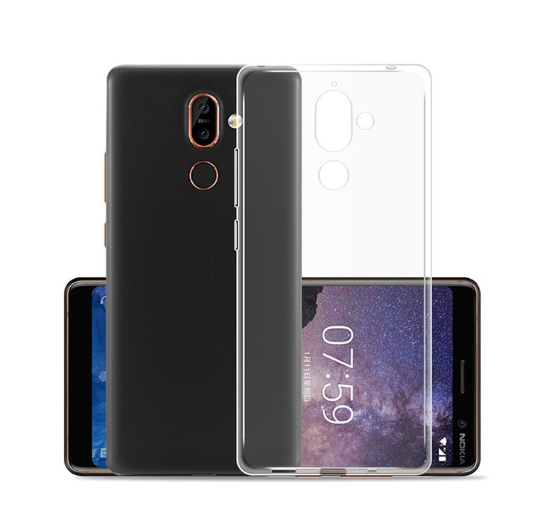POWERTECH Θήκη Clear 0.5mm για Nokia 7 Plus, διάφανη