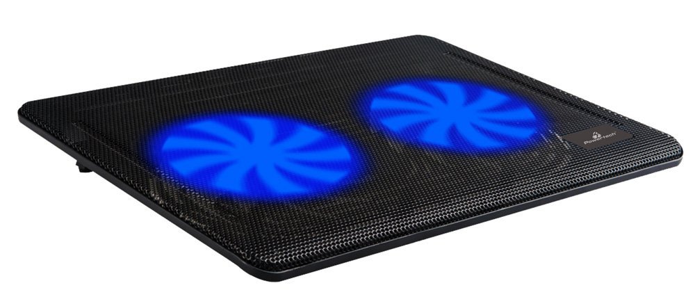 POWERTECH Βάση & ψύξη laptop PT-738 έως 15.6", 2x 125mm fan, LED, μαύρο