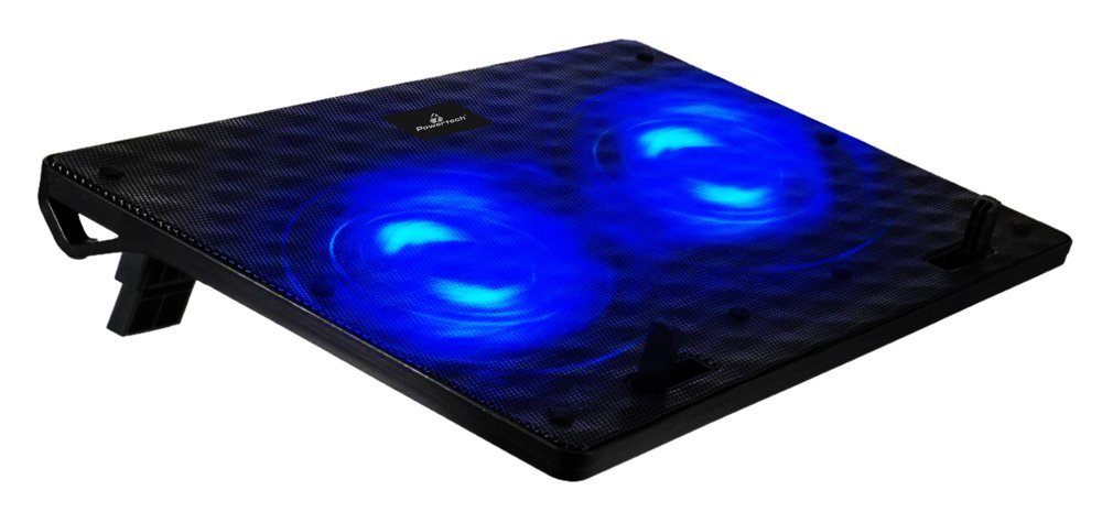 POWERTECH Βάση & ψύξη laptop PT-739 έως 17", 2x 120mm fan, LED, μαύρο