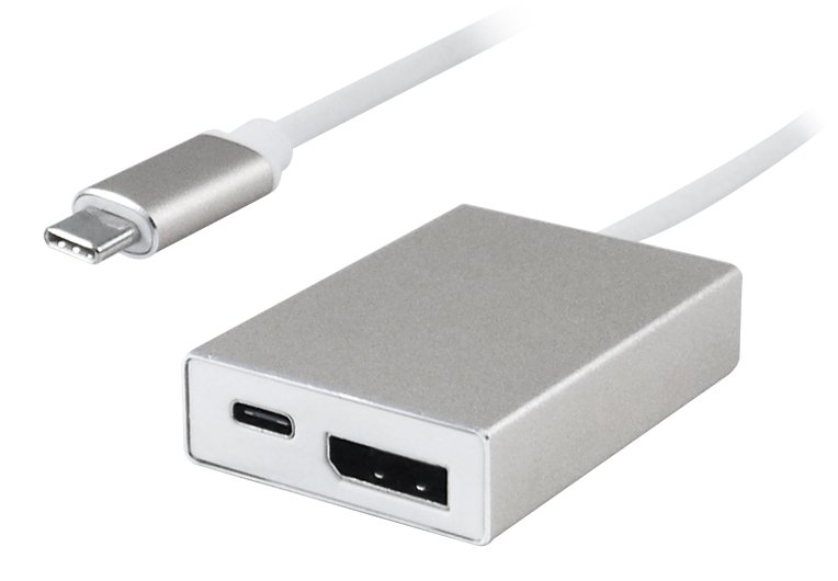 POWERTECH docking station PTH-040, 3 θυρών, USB-C σύνδεση, 4K, γκρι