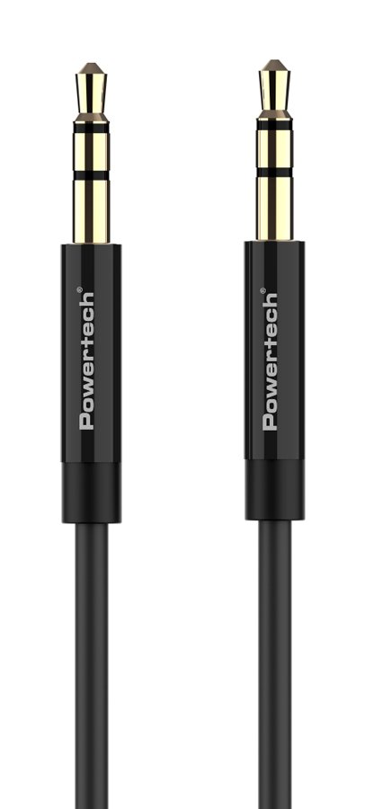 POWERTECH καλώδιο 3.5mm prime PTR-0088, AUX, 3 pin, copper, 3m, μαύρο