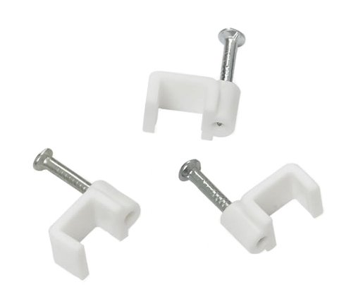 POWERTECH Ρόκα στήριξης καλωδίων, Flat, 8mm/20mm, λευκή, 100τμχ