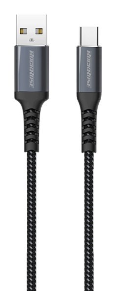 ROCKROSE καλώδιο USB σε USB Type-C Powerline AC, 3A 15W, 1m, μαύρο-μπλε