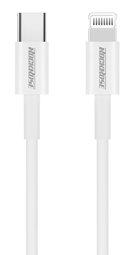ROCKROSE καλώδιο Type-C σε Lightning IVORY CL, 18W PD, MFi, 1m, λευκό