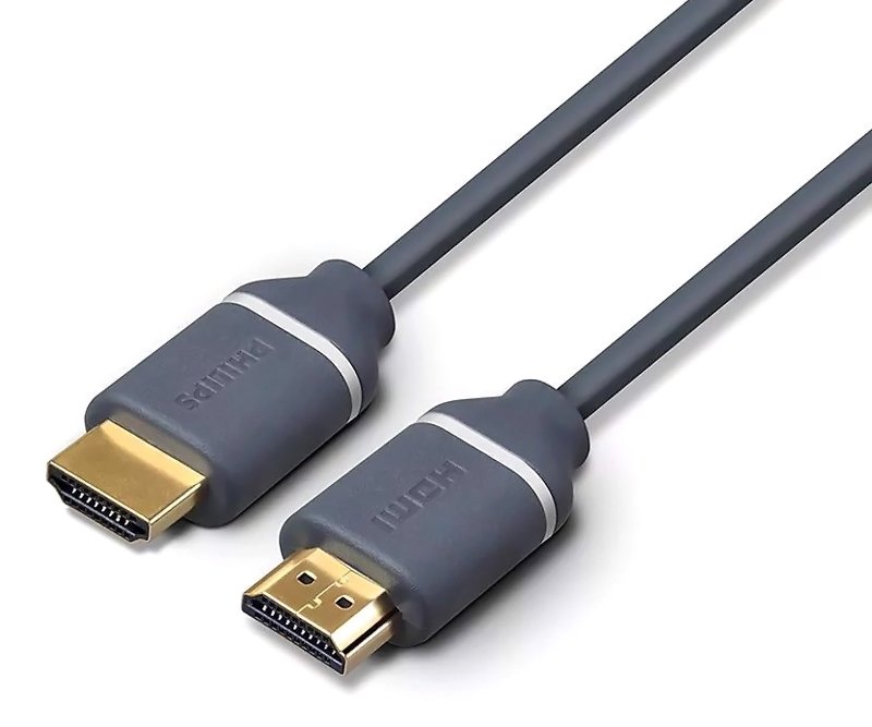PHILIPS καλώδιο HDMI 2.0 SWV5650G, 4K/60Hz, 18Gbps, copper, 5m, γκρι