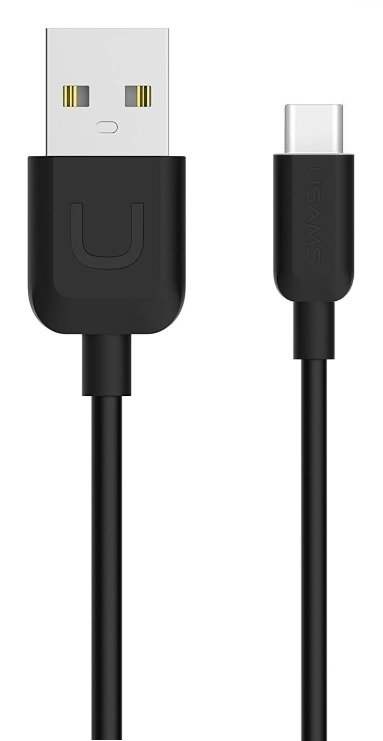 USAMS καλώδιο USB σε USB-C US-SJ099 U-Turn, 10.5W, 1m, μαύρο