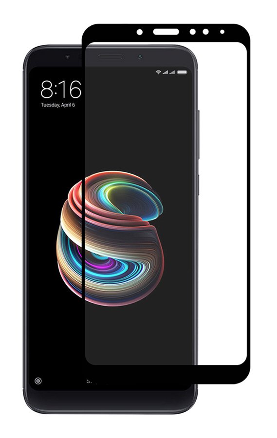 POWERTECH Tempered Glass 5D Full Glue, Xiaomi 5 Plus (Note 5), μαύρο