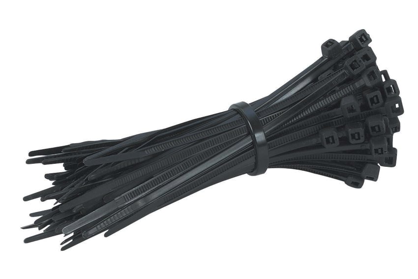 POWERTECH Δεματικά καλωδίων TIES-008, 200x7.2mm, μαύρο, 100τμχ