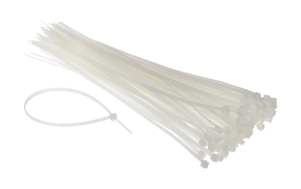 POWERTECH δεματικά καλωδίων TIES-019, 150x3mm, λευκά, 100τμχ