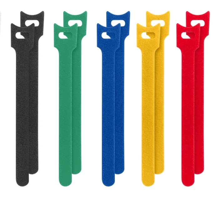POWERTECH δεματικά καλωδίων TIES-021, τύπου velcro, 25τμχ