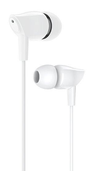 USAMS earphones με μικρόφωνο EP-37, 10mm, 3.5mm, 1.2m, λευκά