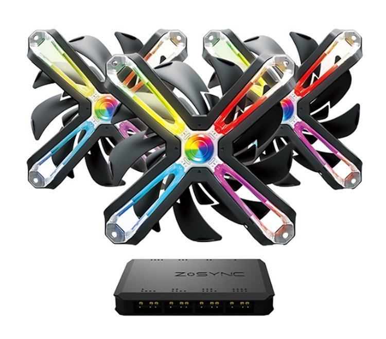 ZALMAN RGB LED kit ανεμιστήρων ZM-SF120A3, Z-Sync controller & 3x SF120