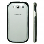 VOLTE-TEL ΘΗΚΗ SAMSUNG I9300 BUMPER PC-SILICONE BLACK-WHITE