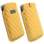 KRUSELL ΘΗΚΗ ΠΟΥΓΚΙ LEATHER AVENYN YELLOW L LONG