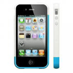 VOLTE-TEL ΘΗΚΗ IPHONE 4G/4S BUMPER 2 PCS+SCREEN PROTECTOR WHITE-LIGHT BLUE