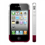 VOLTE-TEL ΘΗΚΗ IPHONE 4G/4S BUMPER 2 PCS + SCREEN PROTECTOR SILVER-RED