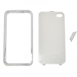 VOLTE-TEL ΘΗΚΗ IPHONE 4G/4S FACEPLATE-BUMPER V035 WHITE-TRANSPARENT