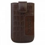 BUGATTI ΘΗΚΗ ΠΟΥΓΚΙ SLIMCASE CROCO DARK BROWN M