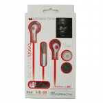 HANDS FREE MP4 BEATS HD-88 WHITE-PINK STEREO JACK 3.5mm (120cm)
