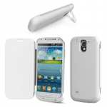 SAMSUNG S4 EXTERNAL (BOOK CASE BATTERY + STAND) 3200mAh WHITE