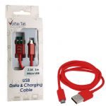 VOLTE-TEL MICRO USB DEVICES USB ΦΟΡΤΙΣΗΣ-DATA 2.1A 1m VCD01 RED