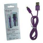 VOLTE-TEL LIGHTNING USB 2.1A ΦΟΡΤΙΣΗΣ-DATA 1m PURPLE VCD01 iOS11