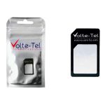 MICRO SIM CARD TO SIM CARD ADAPTOR BLACK VOLTE-TEL