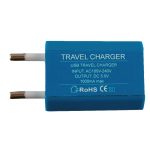 USB TRAVEL CHARGER mini 1000mA BLUE