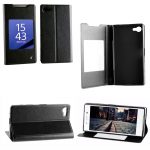 VOLTE-TEL ΘΗΚΗ SONY XPERIA Z5 E6653 LEATHER-TPU VIEW BOOK STAND BLACK