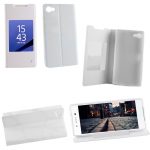 VOLTE-TEL ΘΗΚΗ SONY XPERIA Z5 PREMIUM E6833 LEATHER-TPU VIEW BOOK STAND WHITE