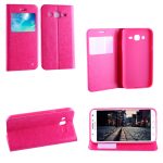 VOLTE-TEL ΘΗΚΗ SAMSUNG J5 J500 LEATHER-TPU VIEW BOOK STAND PINK