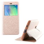 VOLTE-TEL ΘΗΚΗ SAMSUNG A3 2016 A310 LEATHER GOLD-TPU VIEW BOOK STAND