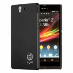 BUGATTI ΘΗΚΗ SONY XPERIA Z FACEPLATE CLIP ON COVER SILK BLACK