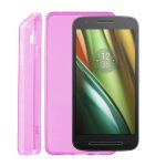 IDOL 1991 ΘΗΚΗ MOTOROLA MOTO E3 3 GEN. ULTRA THIN TPU 0.3mm ΔΙΑΦΑΝΗ ΡΟΖ