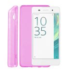 IDOL 1991 ΘΗΚΗ SONY XPERIA E5 F3311 ULTRA THIN TPU 0.3mm ΔΙΑΦΑΝΗ ΡΟΖ