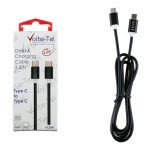 VOLTE-TEL USB-C TYPE C->TYPE C ALUMINIUM 3.5A ΦΟΡΤΙΣΗΣ-DATA 1.2m VCD06 BLACK