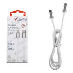 VOLTE-TEL USB-C TYPE C->TYPE C ALUMINIUM 3.5A ΦΟΡΤΙΣΗΣ-DATA 1.2m VCD06 WHITE