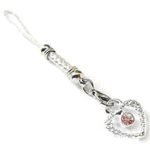 ΚΟΡΔΟΝΙ ΚΑΡΔΙΑ ΜΕ STRASS-ΡΟΖ ΠΕΤΡΑ ΚΕΝΤΡΟ