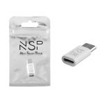NSP ΜΕΤΑΤΡΟΠΕΑΣ MICRO USB FEMALE TO TYPE C MALE WHITE