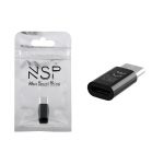NSP ΜΕΤΑΤΡΟΠΕΑΣ MICRO USB FEMALE TO TYPE C MALE BLACK