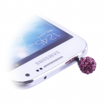 EARPHONE ANTI-DUST JACK PLUG 3.5mm DIAMOND BALL PINK