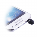 EARPHONE ANTI-DUST JACK PLUG 3.5mm + STYLUS TOUCH PEN BLACK